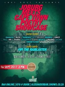 JOBURG MEETS CAPE TOWN POETRY SHOWCASE show poster
