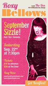 Roxy Bellows Plays The Den - September Sizzle show poster