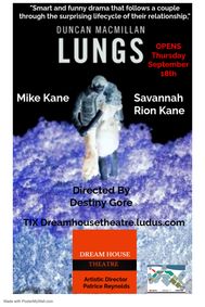 Lungs by Duncan Macmillan show poster