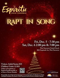 Espiritu Vocal Ensemble presents Rapt in Song