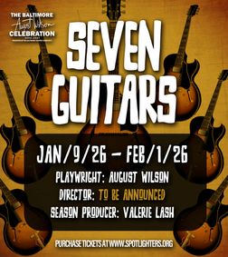 Seven Guitars show poster