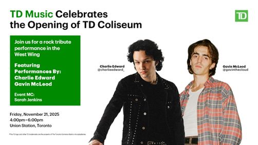 TD Music Celebrates the Opening of TD Coliseum show poster