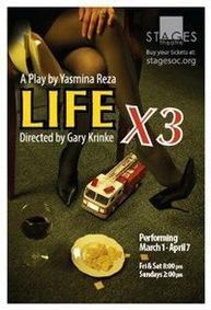 Life X 3 show poster