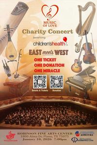Music of Love Charity Concert benefiting Children's Health, Jan.10.2026, Robinson Fine Arts Center