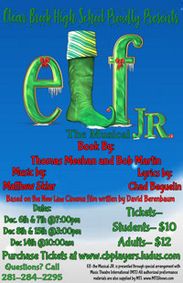 Elf the Musical Jr show poster