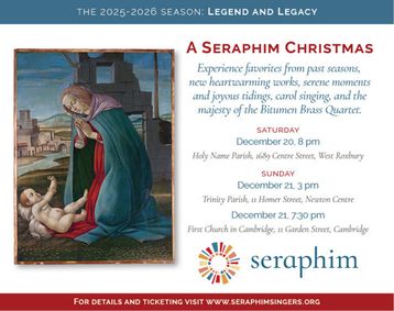 A Seraphim Christmas, Newton Centre, 21 December 2025 show poster