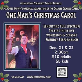One Man's Christmas Carol benefit by Marques Brown show poster