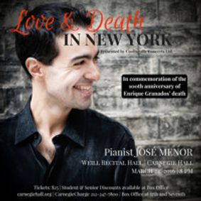 Love & Death in New York: Pianist Jose Menor celebrates Granados show poster