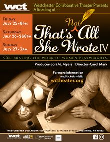Westchester Collaborative Theater (WCT) Presents That’s (Not) All She Wrote IV show poster
