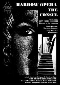 Menotti's The Consul show poster