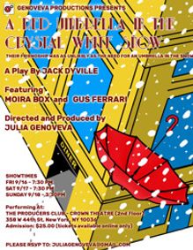 A Red Umbrella in the Crystal White Snow show poster