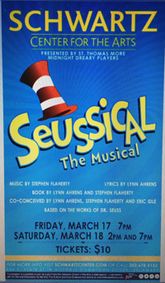 Seussical presented by St Thomas More Academy's Midnight Dreary Players show poster