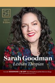 Sarah Goodman: Lesbian Thespian show poster