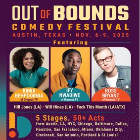 Out of Bounds Comedy Festival show poster