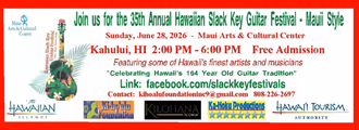 35th Annual Hawaiian Slack Key Guitar Festival Maui Style in Hawaii