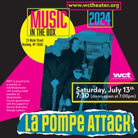 Westchester Collaborative Theater (WCT) Presents the Lively and Uproarious Gypsy Swing Group La Pompe Attack show poster