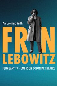 An Evening with Fran Lebowitz show poster