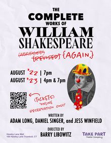 The Complete Works of William Shakespeare (Abridged) (Revised) (Again) show poster