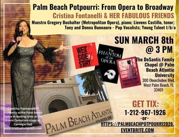 Palm Beach Potpourri 2026: From Opera to Broadway - Cristina Fontanelli and Her Fabulous Friends show poster