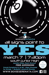All Signs Point to Yes Concert - Serenata Orchestra March 7th - South Jr High School Logo