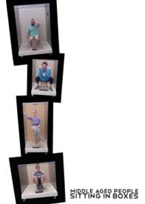 Middle Aged People Sitting in Boxes