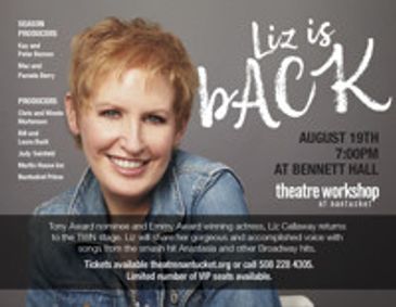 Liz is bACK, Liz Callaway show poster