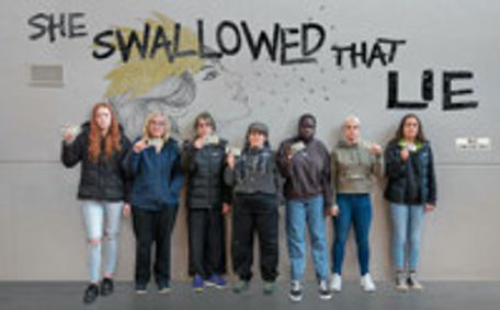 She Swallowed that Lie show poster