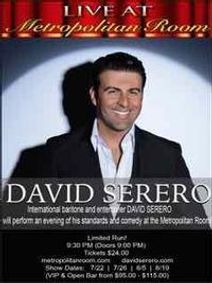 DAVID SERERO show poster