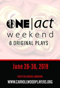 2019 One Act Weekend show poster