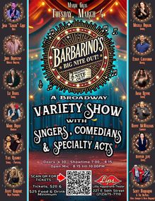 Barbarino's Big Nite Out! show poster