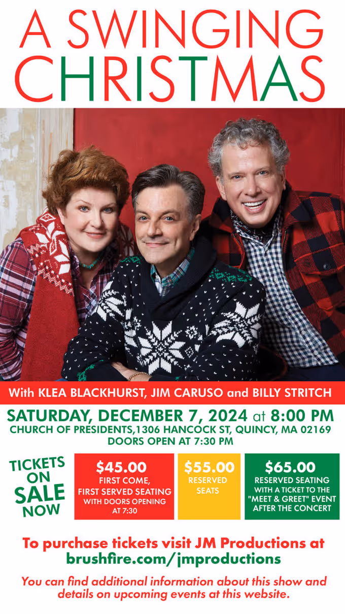 Klea Blackhurst, Jim Caruso & Billy Stritch will star in “A Swinging Christmas” direct from NYC
