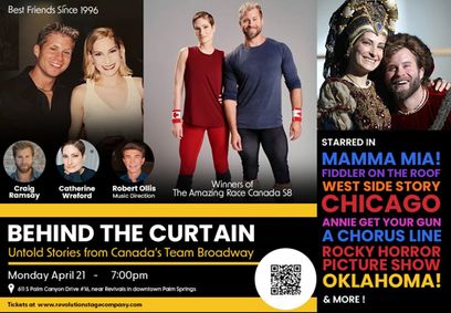 “Behind the Curtain: Untold Stories from Canada’s Team Broadway” show poster