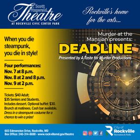 Murder at the Mansion presents Deadline show poster