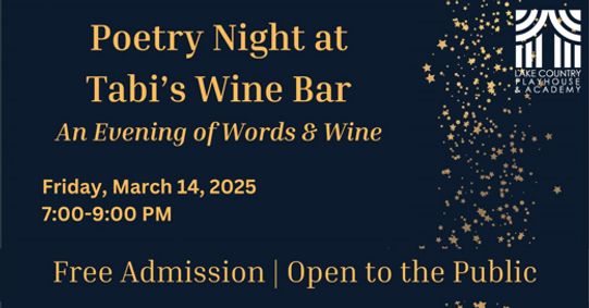 Poetry Night at Tabi’s Wine Bar: An Evening of Words & Wine show poster