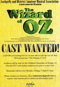 THE WIZARD OF OZ show poster