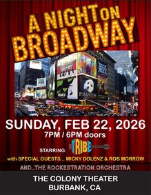“A Night on Broadway” –Where Theatre Meets Rock & Roll show poster