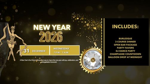 New Year's Eve at The Boom Boom Room show poster