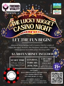 Richey Suncoast Theatre and Friends of the Library Announce, The Lucky Nugget Casino Night Charity Event  show poster