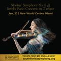 South Florida Symphony Orchestra Presents Sibelius, Ravel and Williams at New World Center in Miami Metro