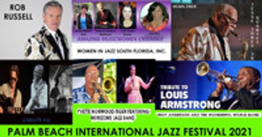 Palm Beach International Jazz Festival 2021 show poster