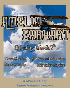 Amelia Earhart show poster