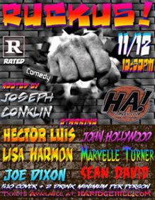 RUCKUS! at HA! Comedy Club show poster