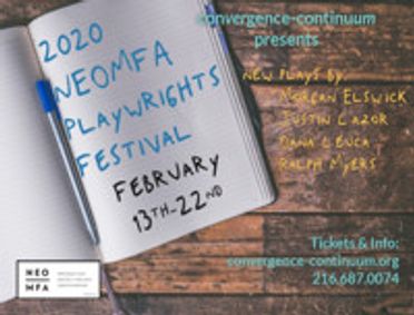 NEOMFA Playwrights Festival show poster