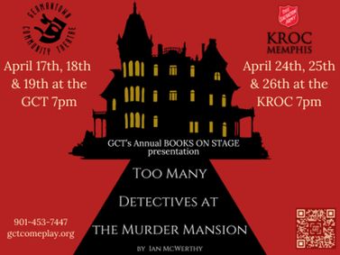 Too Many Detectives at the Murder Mansion BOOKS ON STAGE at GCT & The KROC show poster