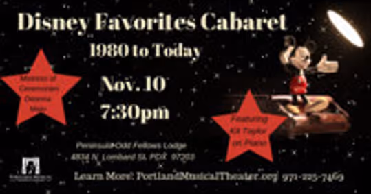 Disney Favorites Cabaret (1980 to Today) show poster