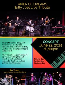 RIVER OF DREAMS Billy Joel Live Tribute show poster
