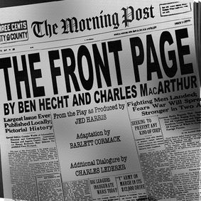 The Front Page show poster