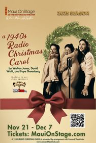 A 1940's Radio Christmas Carol show poster