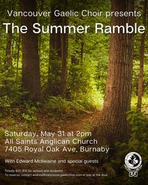 Vancouver Gaelic Choir presents The Summer Ramble