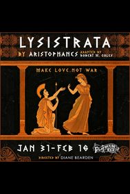 Aristophanes' Lysistrata show poster